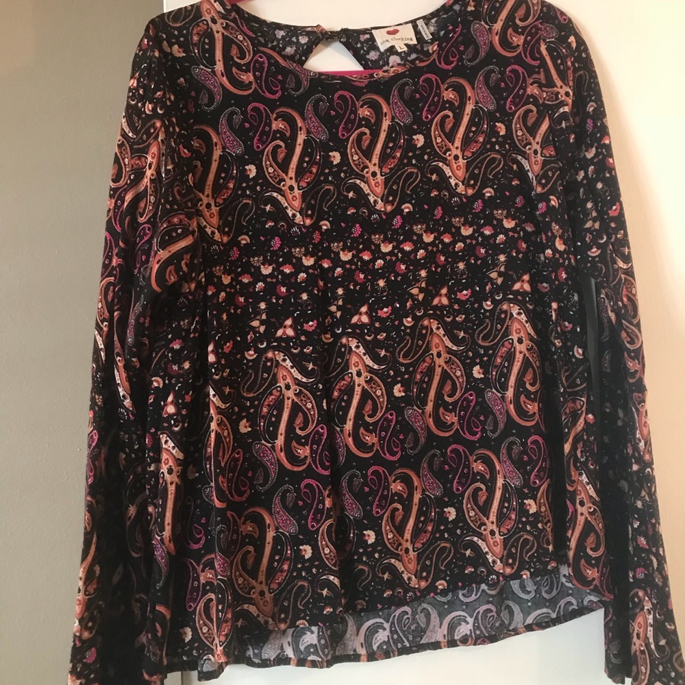 Bell sleeve top.